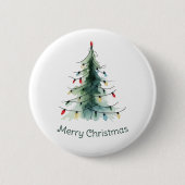 Minimalistischer Weihnachtsbaum Button (Vorderseite)