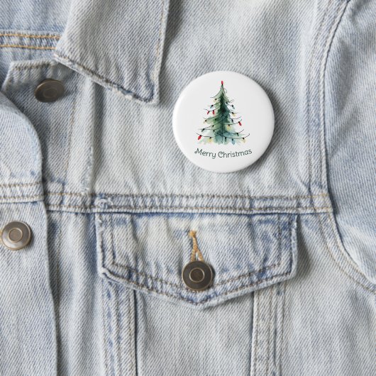 Minimalistischer Weihnachtsbaum Button (Beispiel)