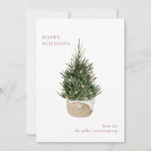 Minimalistischer Weihnachtsbaum | Corporate Holida Einladung (Vorderseite)