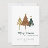 Minimalistischer Weihnachtsbaum | Corporate Holida Einladung (Vorderseite)