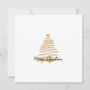 Minimalistischer Weihnachtsbaum Frohe Weihnachten Karte
