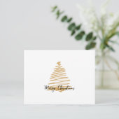 Minimalistischer Weihnachtsbaum Frohe Weihnachten Postkarte (Stehend Vorderseite)