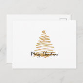 Minimalistischer Weihnachtsbaum Frohe Weihnachten Postkarte (Vorne/Hinten)