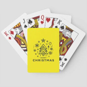 Minimalistischer Weihnachtsbaum Frohe Weihnachtsge Spielkarten