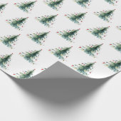 Minimalistischer Weihnachtsbaum Geschenkpapier (Ecke)