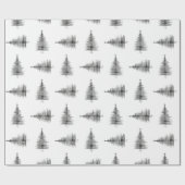 Minimalistischer Weihnachtsbaum Geschenkpapier (Flach)