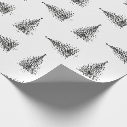 Minimalistischer Weihnachtsbaum Geschenkpapier (Ecke)