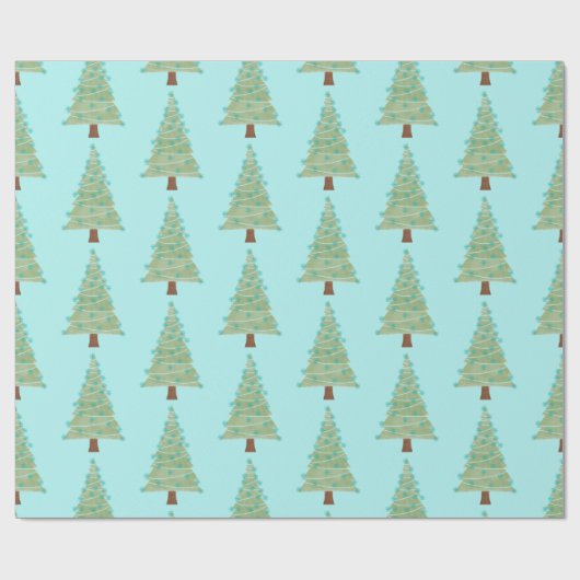 Minimalistischer Weihnachtsbaum Geschenkpapier (Flach)