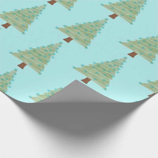 Minimalistischer Weihnachtsbaum Geschenkpapier (Ecke)