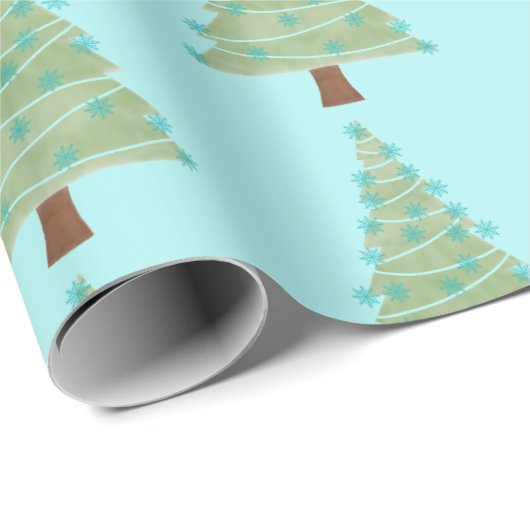 Minimalistischer Weihnachtsbaum Geschenkpapier (Rolleneckpunkt)