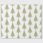 Minimalistischer Weihnachtsbaum Geschenkpapier (Flach)