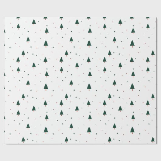 Minimalistischer Weihnachtsbaum Geschenkpapier (Flach)