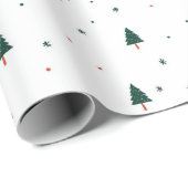 Minimalistischer Weihnachtsbaum Geschenkpapier (Rolleneckpunkt)