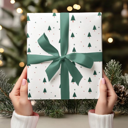 Minimalistischer Weihnachtsbaum Geschenkpapier