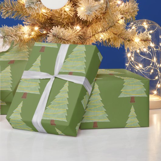 Minimalistischer Weihnachtsbaum Geschenkpapier (Feiertage)
