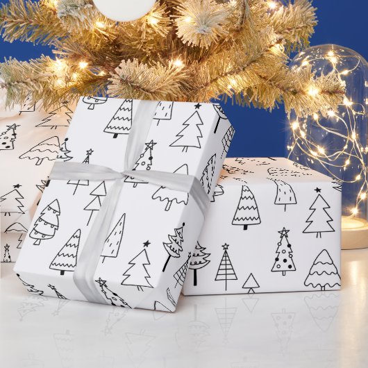 Minimalistischer Weihnachtsbaum Geschenkpapier (Feiertage)
