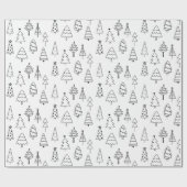 Minimalistischer Weihnachtsbaum Geschenkpapier (Flach)