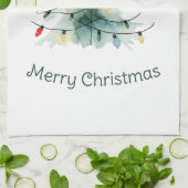 Minimalistischer Weihnachtsbaum Geschirrtuch (Gefaltet)