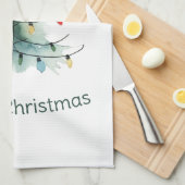 Minimalistischer Weihnachtsbaum Geschirrtuch (Viertel Falte)