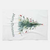 Minimalistischer Weihnachtsbaum Geschirrtuch (Horizontal)