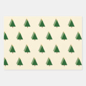 Minimalistischer Weihnachtsbaum grün Geschenkpapier Set (Vorderseite 3)