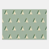 Minimalistischer Weihnachtsbaum grün Geschenkpapier Set (Vorderseite)