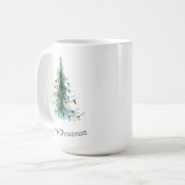 Minimalistischer Weihnachtsbaum Kaffeetasse (Vorderseite Links)