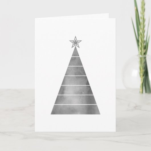 Minimalistischer Weihnachtsbaum Karte (Vorderseite)