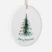 Minimalistischer Weihnachtsbaum Keramik Ornament (Rechts)