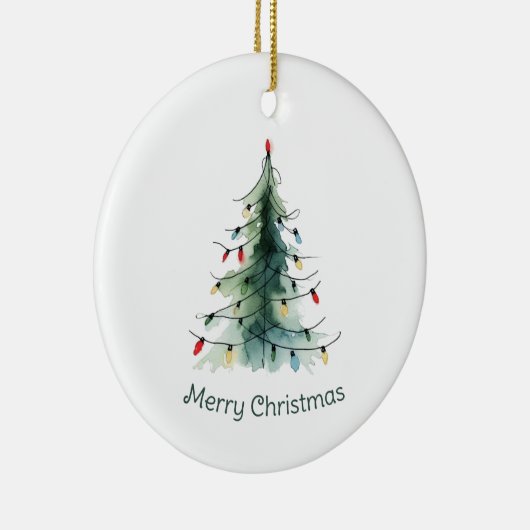 Minimalistischer Weihnachtsbaum Keramik Ornament (Rechts)