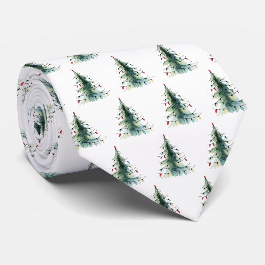 Minimalistischer Weihnachtsbaum Krawatte (Gerollt)