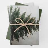 Minimalistischer Weihnachtsbaum mit sanften Lichte Geschenkpapier Set (Beispiel)