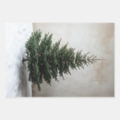 Minimalistischer Weihnachtsbaum mit sanften Lichte Geschenkpapier Set (Vorderseite)