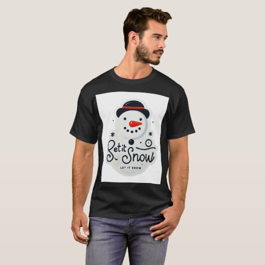 Minimalistischer Weihnachtsbaum mit Star and Holid T-Shirt (Vorne ganz)