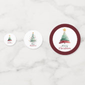 Minimalistischer Weihnachtsbaum-Muster Konfetti (Vorderseiten)