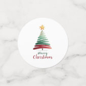 Minimalistischer Weihnachtsbaum-Muster Konfetti (Klein Vorderseite)