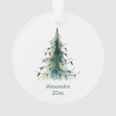 Minimalistischer Weihnachtsbaum Ornament (Rückseite)