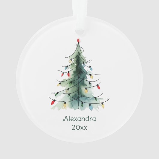 Minimalistischer Weihnachtsbaum Ornament (Rückseite)