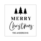 Minimalistischer Weihnachtsbaum personalisiert Gummistempel (Prägung)