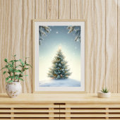 Minimalistischer Weihnachtsbaum-Plakat Poster
