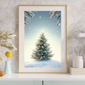 Minimalistischer Weihnachtsbaum-Plakat Poster