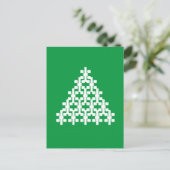Minimalistischer Weihnachtsbaum Postkarte (Stehend Vorderseite)