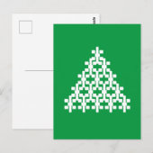 Minimalistischer Weihnachtsbaum Postkarte (Vorne/Hinten)