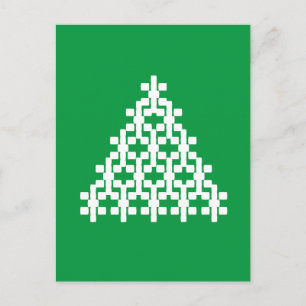 Minimalistischer Weihnachtsbaum Postkarte