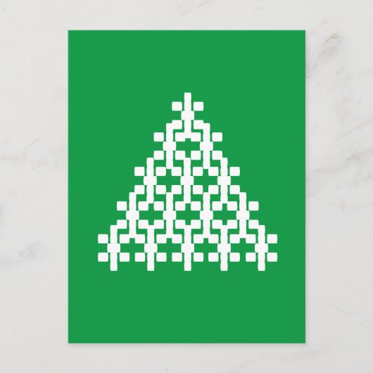 Minimalistischer Weihnachtsbaum Postkarte (Vorderseite)