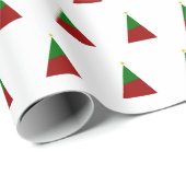 Minimalistischer Weihnachtsbaum rot Geschenkpapier (Rolleneckpunkt)