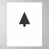 Minimalistischer Weihnachtsbaum | Schwarz und Weiß Poster (Vorne)