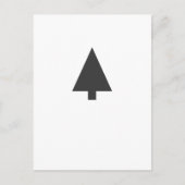 Minimalistischer Weihnachtsbaum | Schwarz und Weiß Postkarte (Vorderseite)