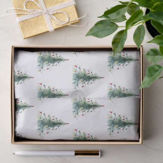 Minimalistischer Weihnachtsbaum Seidenpapier (Geschenk)