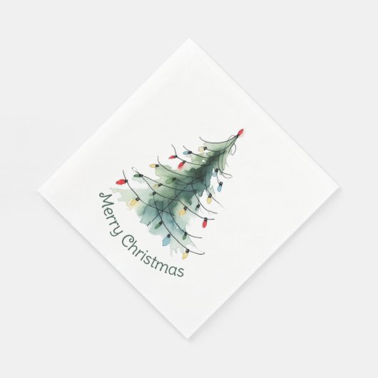 Minimalistischer Weihnachtsbaum Serviette (Ecke)